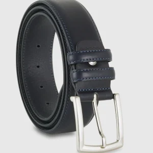 Cintura in cuoio uomo alta 40 classica colore Blu