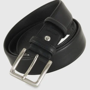 Cintura in cuoio uomo alta 40 classica colore Nero