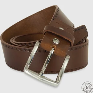 Cintura in cuoio uomo da 40 Jade pelle colore Marrone chiaro