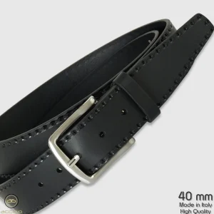Cintura in cuoio uomo da 40 Jade pelle colore Nero