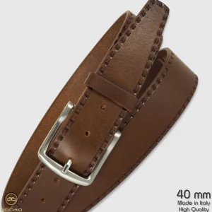 Cintura in cuoio uomo da 40 Jade pelle colore Marrone chiaro