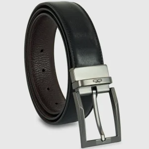 Cintura reversibile uomo double face Emerald pelle Nero/Marrone