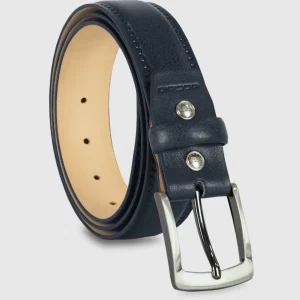 Cintura uomo classica Quarz in pelle Vacchetta Blu