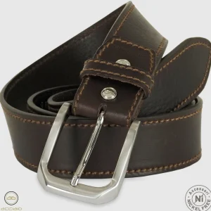 Cintura uomo cuoio Onyx in pelle Marrone scuro