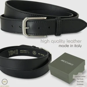 Cintura uomo cuoio Onyx in pelle Nera