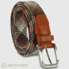 Cintura uomo intrecciata elastica Cognac Crete