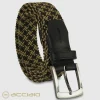 Cintura uomo intrecciata elastica Nero Army