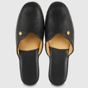 Pantofole donna in pelle Toscana Nero