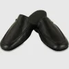 Pantofole uomo in pelle Toscana Nero