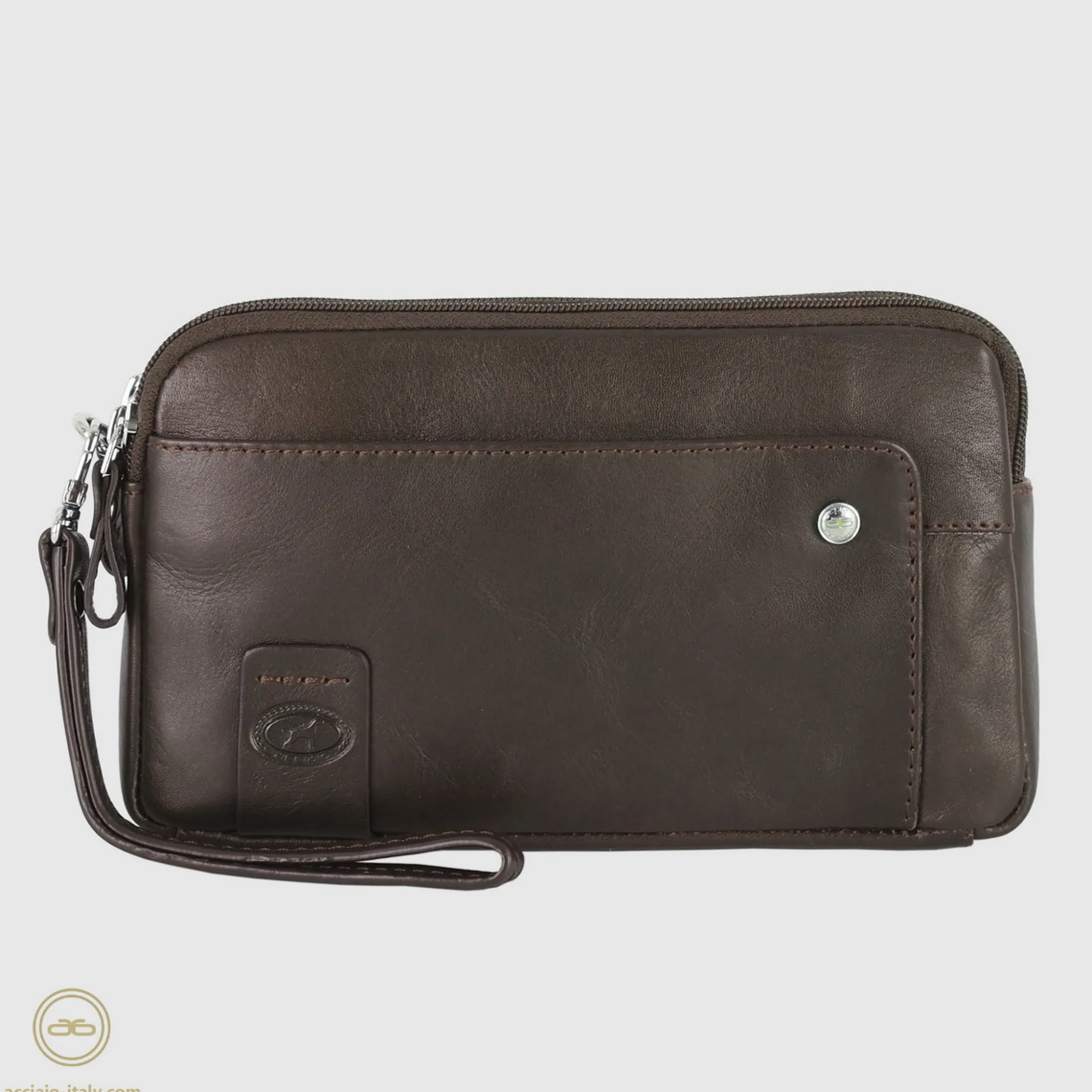 pochette_uomo_in_pelle__v_1-2.webp Pochette Uomo in pelle 2 vani zip borsello a mano Harry 7" Moka