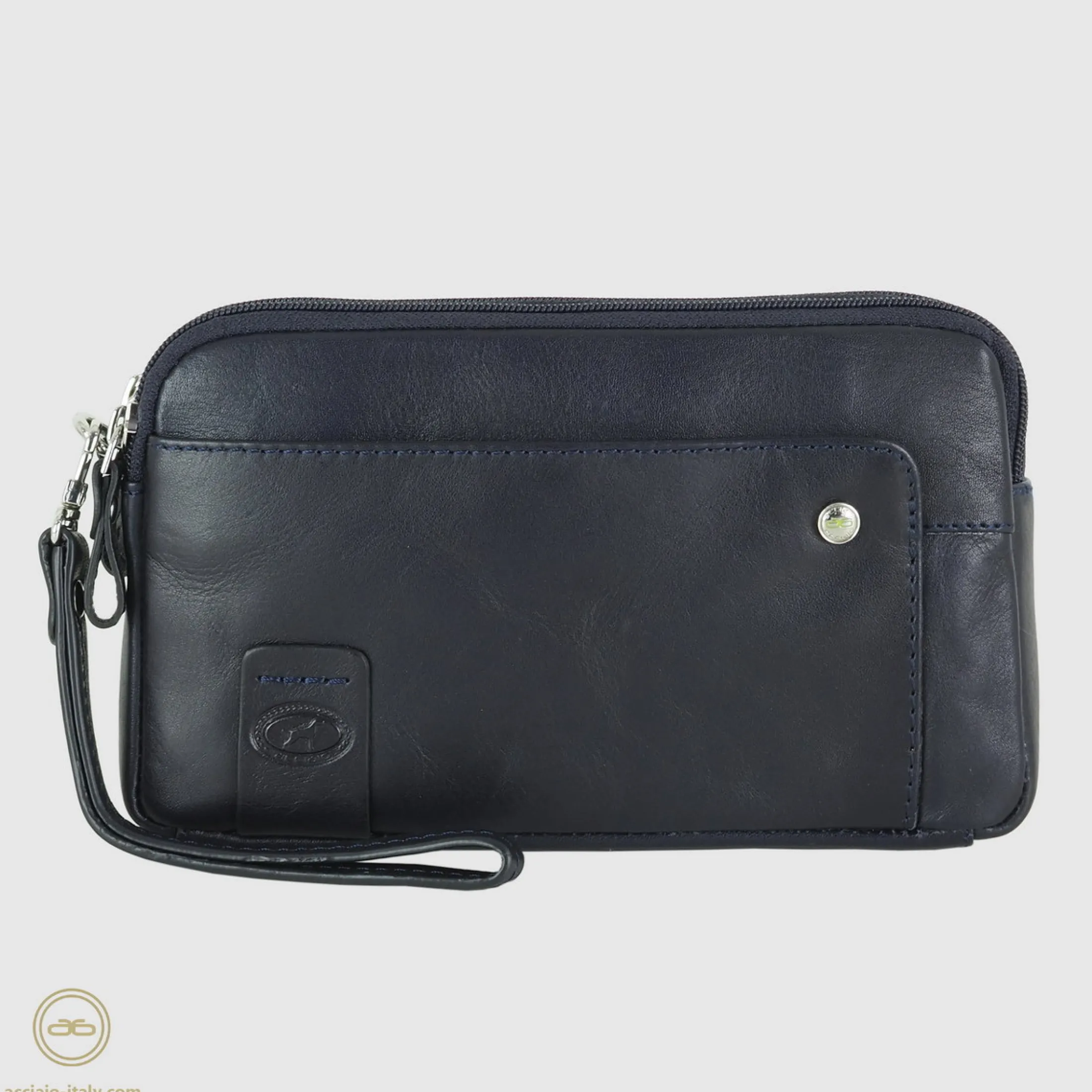 pochette_uomo_in_pelle__v_1.webp Pochette Uomo in pelle 2 vani zip borsello a mano Harry 7" Blu