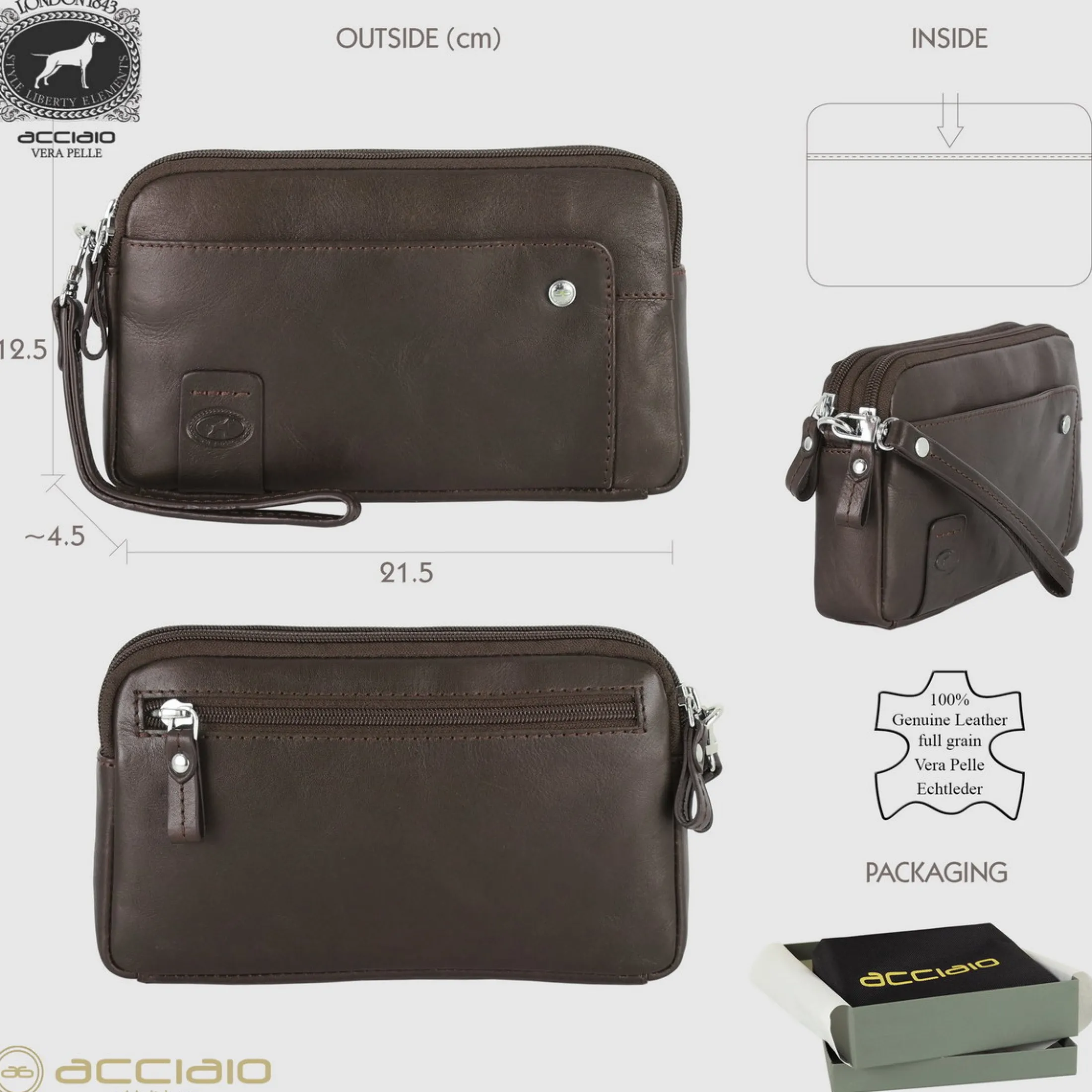 pochette_uomo_in_pelle__v_3-2.webp Pochette Uomo in pelle 2 vani zip borsello a mano Harry 7" Moka