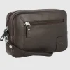 Pochette Uomo in pelle borsello a mano George 8" Moka