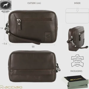Pochette Uomo in pelle borsello a mano George 8