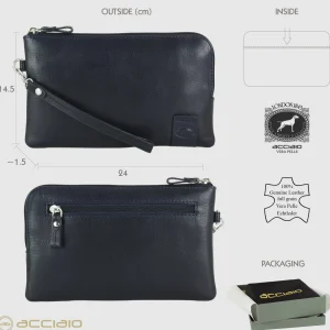 Pochette Uomo piatta in pelle borsello a mano Oliver 9