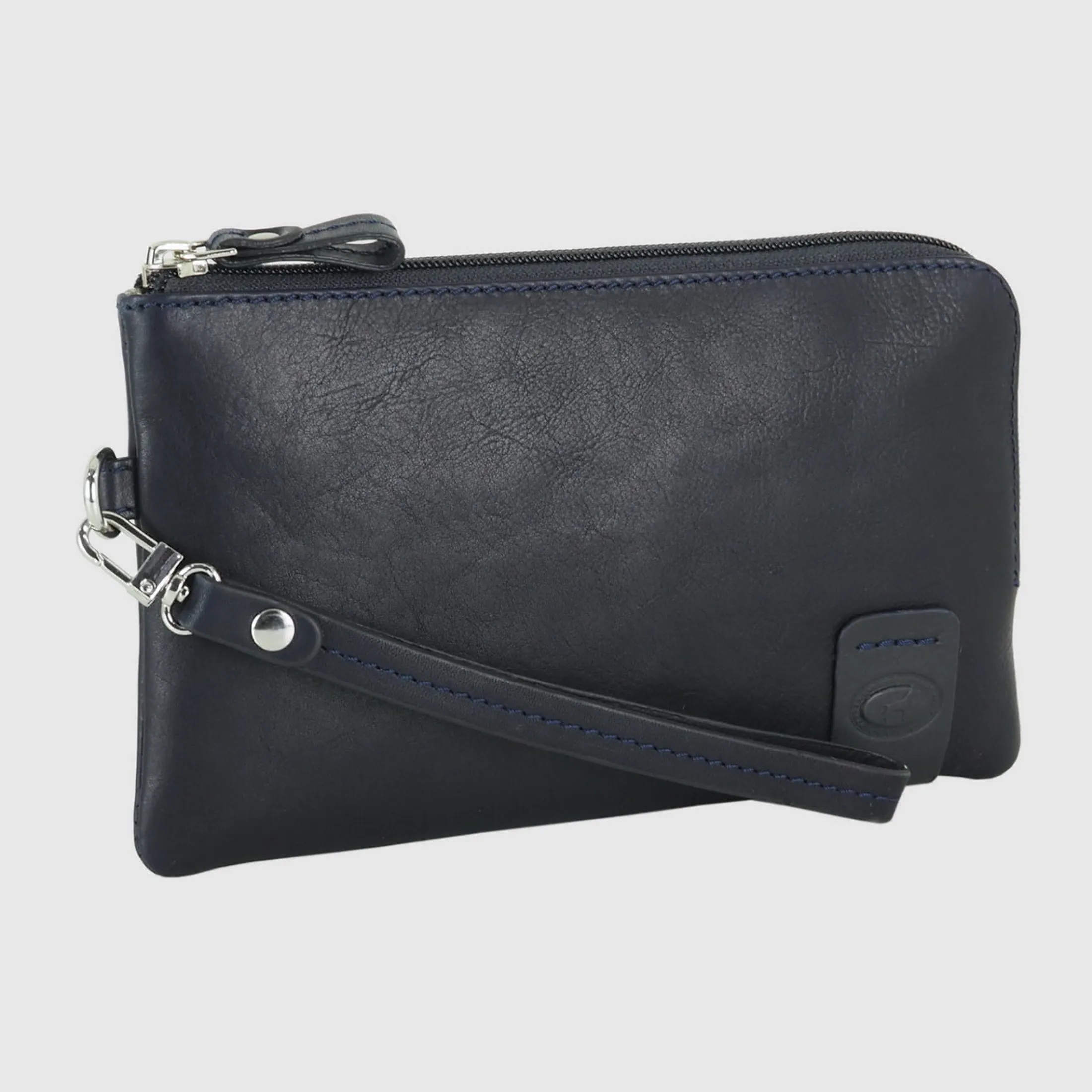 pochette_uomo_piccola_in__1.webp Pochette Uomo piccola in pelle borsello a mano Thomas 7" Blu