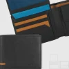 Portafoglio da uomo classico 10 carte, portamonete e patta, Nero