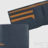 Portafoglio da uomo classico con 7 carte e portamonete, Blu