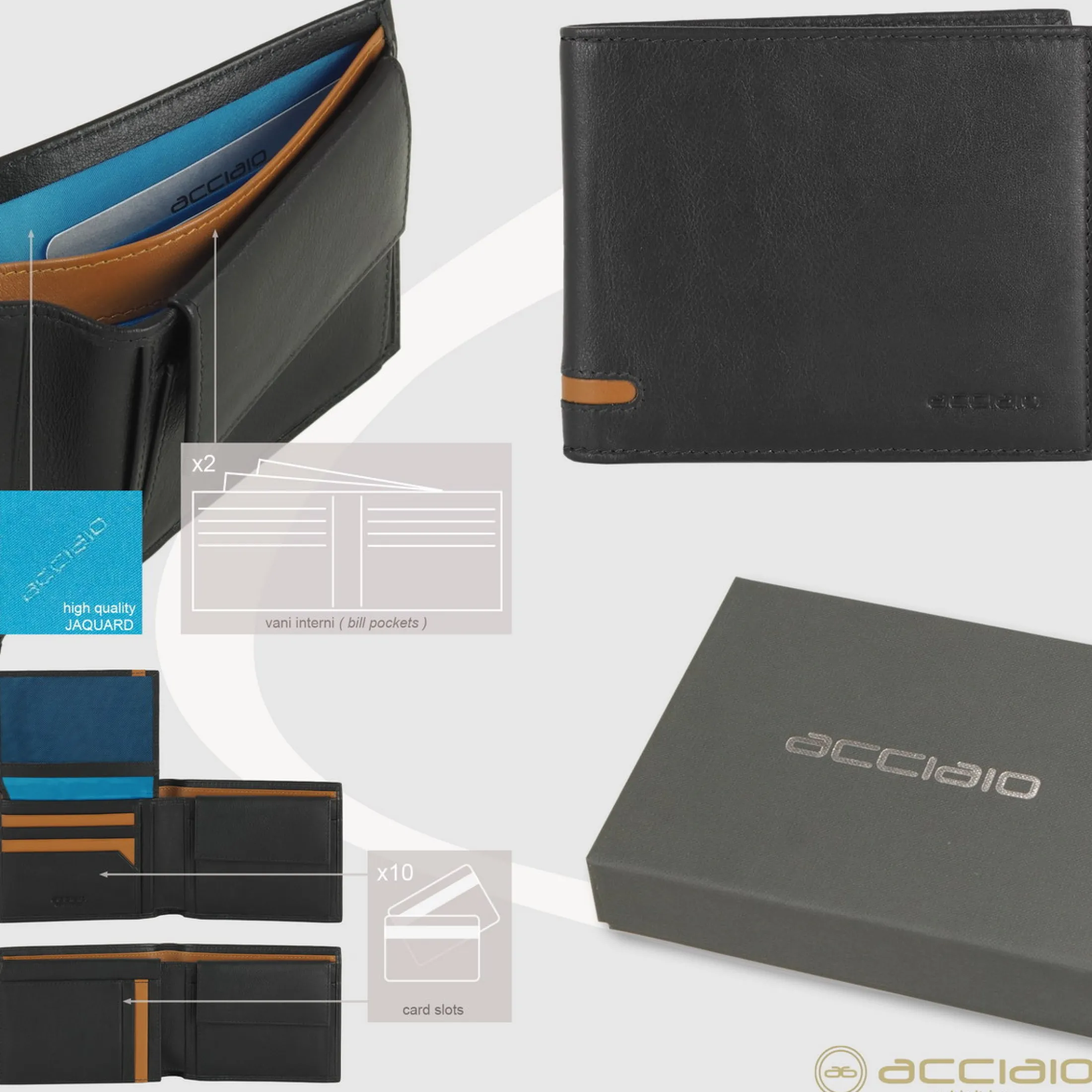 portafoglio_da_uomo_class_3-2.webp Portafoglio da uomo classico 10 carte, portamonete e patta, Nero