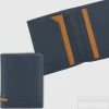Portafoglio mini da uomo 7 carte Blu
