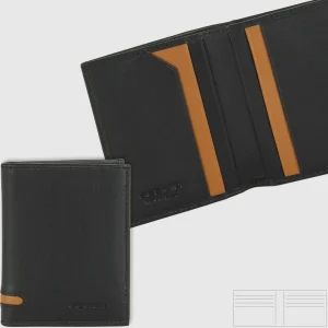 Portafoglio mini da uomo 7 carte Nero