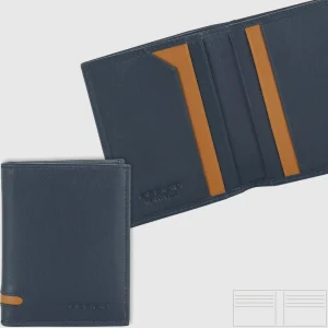 Portafoglio mini da uomo 7 carte Blu