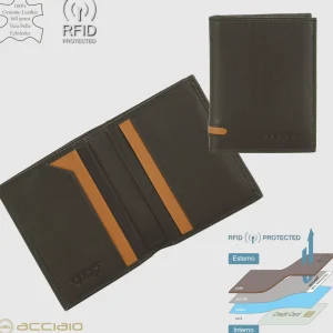 Portafoglio mini da uomo 7 carte Marrone/Moka