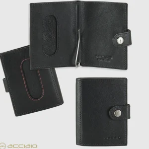 Portafoglio Mini in pelle con Fermasoldi a molla