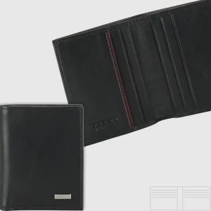 Portafoglio Mini uomo in pelle liscia Nero