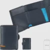Portafoglio porta card Box Popup Rfid in pelle Blu