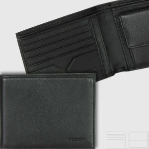 Portafoglio uomo classico portamonete 4cc pelle Soft Nero