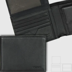 Portafoglio uomo classico portamonete 7cc in pelle