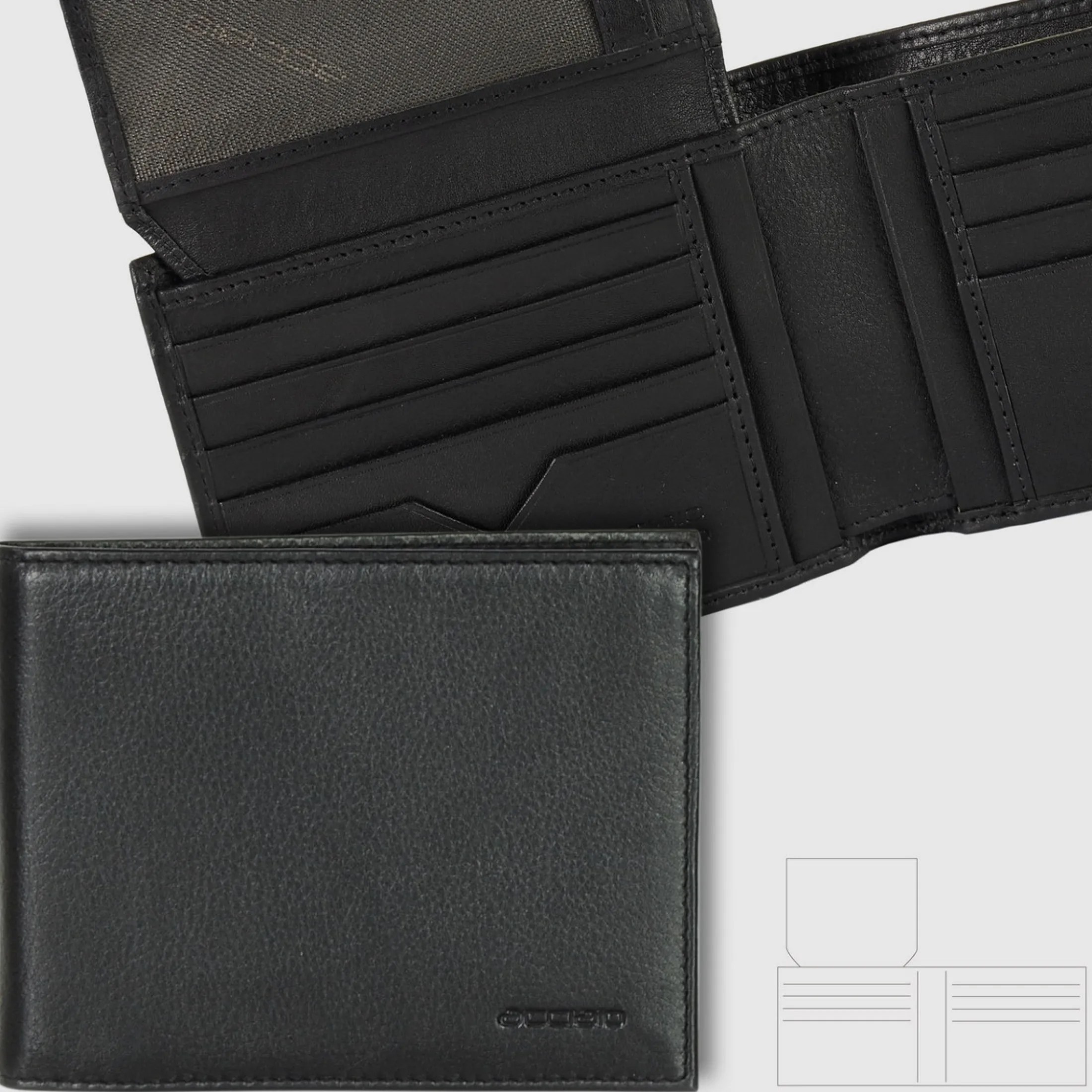 portafoglio_uomo_classico_0.webp Portafoglio uomo classico 11 carte di credito in pelle Soft Nero