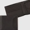 Portafoglio uomo Moka in pelle con portamonete e portacard Rfid