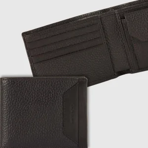 Portafoglio uomo Moka in pelle con portamonete e portacard Rfid