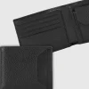 Portafoglio uomo Nero in pelle con portamonete e portacard Rfid
