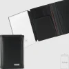Portafoglio uomo Popup Rfid box in pelle liscia Nero