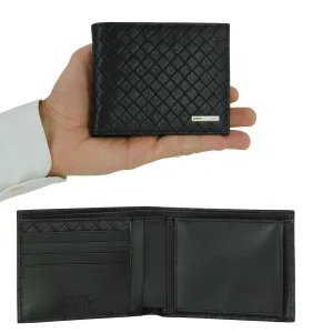 Portafoglio uomo Portamonete e 4 carte in pelle Intrecciata