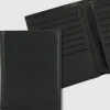 Portafoglio uomo Verticale pelle Soft Nero, 14 carte credito e zip anti-rfid
