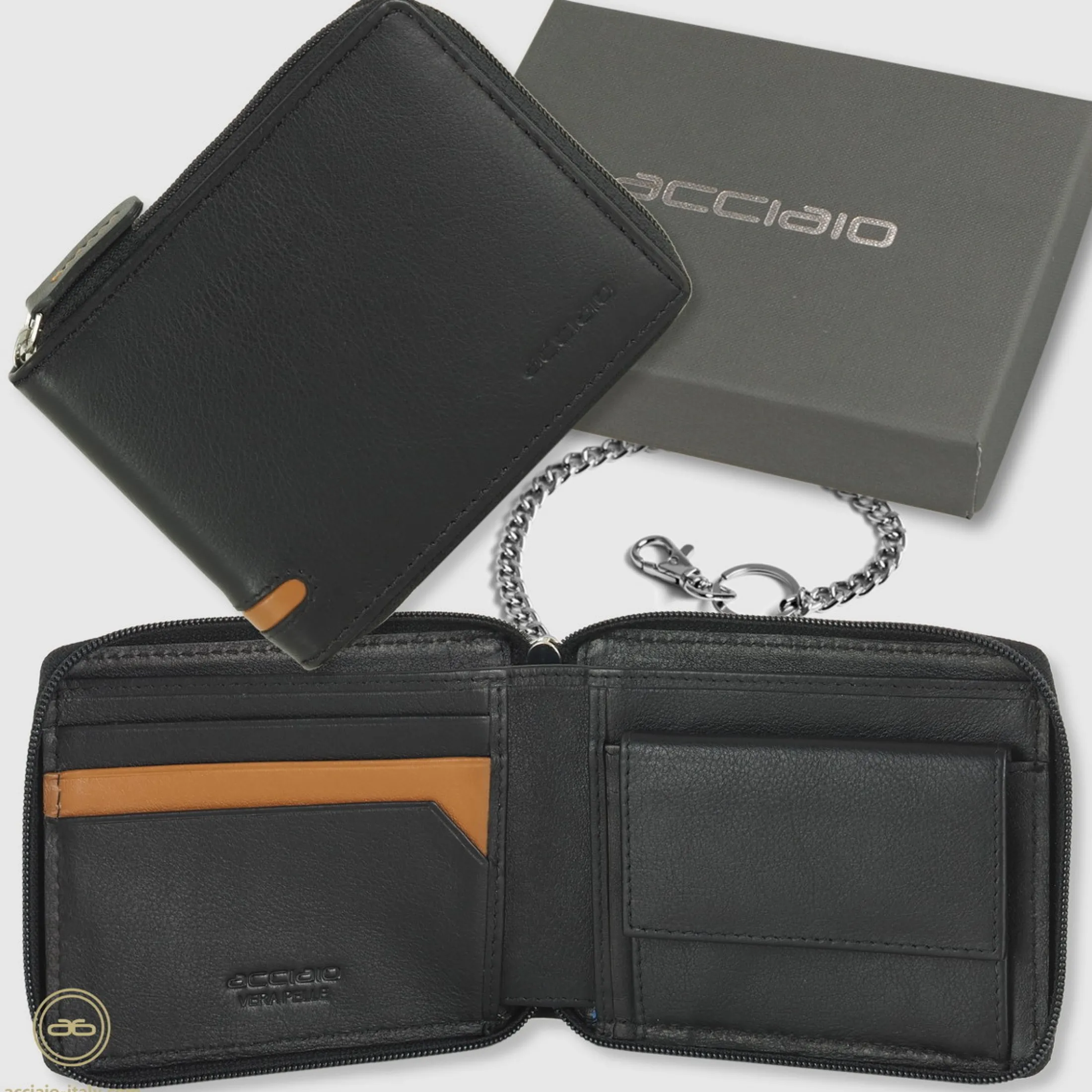 portafoglio_zip_mini_da_u_1-2.webp Portafoglio Zip mini da uomo con catena Nero