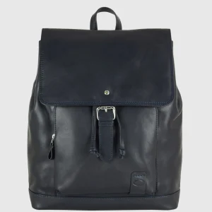 Zaino classico in pelle Piccadilly 15" Blu