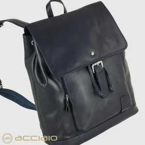 Zaino classico in pelle Piccadilly 15" Blu