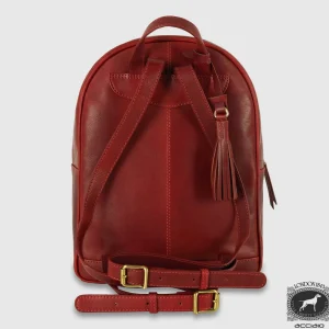Zaino donna in pelle Victoria Rosso