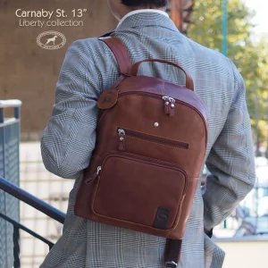 Zaino in pelle Carnaby St. 13" Castagno
