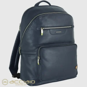 Zaino porta pc Geo 15" pelle Blu