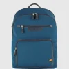 Zaino porta pc Geo 15" tessuto e pelle Blu Cobalto