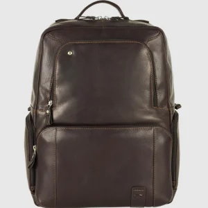 Zaino porta pc grande in pelle Liverpool 17" Marrone