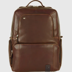 Zaino porta pc grande in pelle Liverpool 17" Castagno