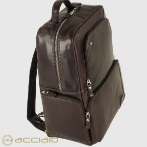 Zaino porta pc grande in pelle Liverpool 17" Marrone
