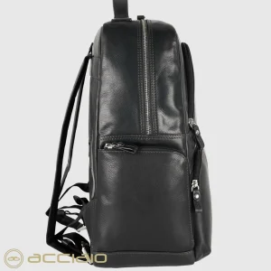 Zaino porta pc grande in pelle Liverpool 17" Nero